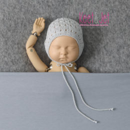 Newborn bonnet Tobi light grey